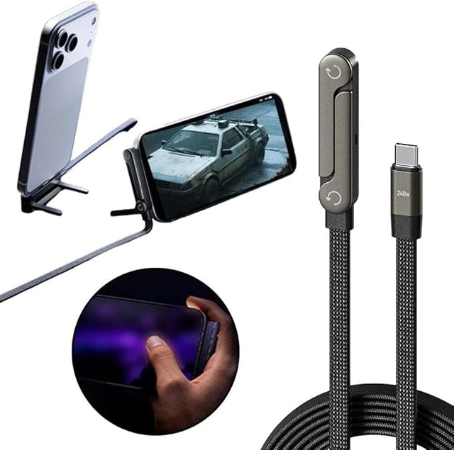 FlexCharge™ 240 Pro | 2-in-1 Magnetic Charging Stand Cable