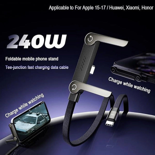 FlexCharge™ 240 Pro | 2-in-1 Magnetic Charging Stand Cable