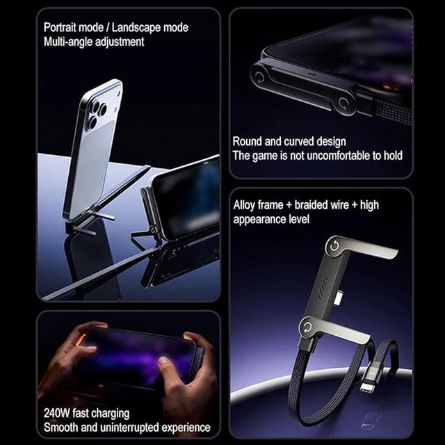 FlexCharge™ 240 Pro | 2-in-1 Magnetic Charging Stand Cable